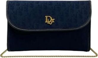 Dior Pre-owned Clutches, female, Blue, Size: ONE SIZE Pre-owned Leather Clutch