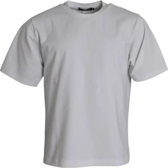 Dolce & Gabbana Wit Katoenen T-shirt met Ronde Hals en Korte Mouwen - Heren - T-shirts - Wit - M - Katoen - Tops