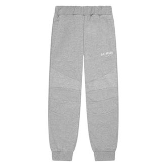 Balmain Grey Logo Joggers with Elegant Design - male - Balmain - Sweatpants - Gray - 6 Y - Kids