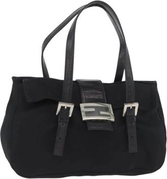 Fendi Pre-owned Vintage Schoudertas - Dames - Vintage Schoudertas - Zwart - ONE Size - Leer - Vintage