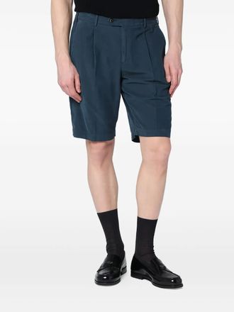 Pantaloni Torino Bermuda plissettati - Blu