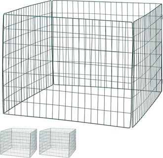 Relaxdays Relaxdays - Set De 3 Compostadores, Compostadora Jard&iacute;n, Contenedor Compost, Acero, 560 L, 70 X 90 X 90 Cm, Verde Oscuro