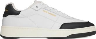 Saint Laurent White Lace Up Sneakers