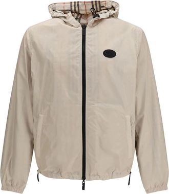 Burberry Chaqueta con Capucha Reversible Check Newport - Jackets - Hombre - Beige - L