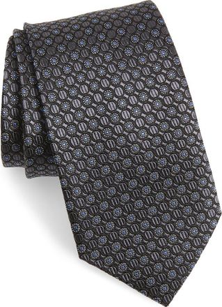 Nordstrom Neat Silk Tie in Black at Nordstrom, Size Regular