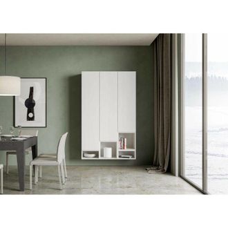 Itamoby Parete soggiorno verticale Isoka A20 L.120 h 194 P.39,5 Bianco