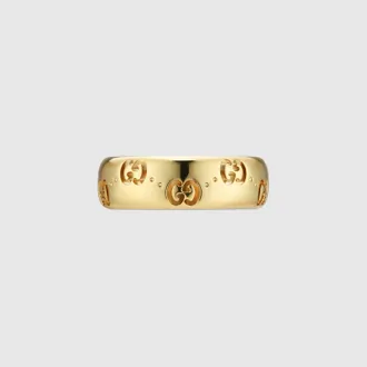 Gucci Icon 18k GG Thin Ring, Yellow Gold, Yellow Gold