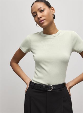 Contemporaine Womens Crew-neck fitted T-shirt