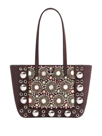 Valentino Garavani Brown Nellcote Mini Tote