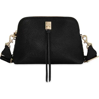 Rebecca Minkoff Darren Dome Leather Crossbody Bag in Black at Nordstrom Rack