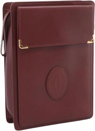 Cartier Pre-owned Vintage Clutch Bag - Dames - Vintage Clutch - Rood - ONE Size - Leer - Vintage