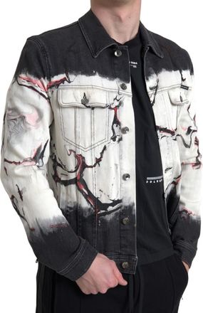 Dolce & Gabbana Multicolor Cotton Collared Denim Mens Jacket