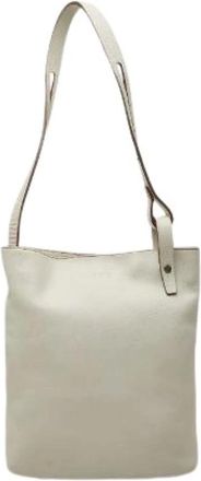 Loewe Pre-owned Shoulder Bags, female, White, Size: ONE SIZE Pre-owned Leather Shoulder Bag