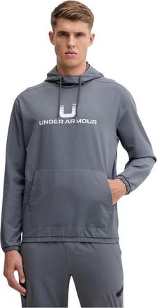 Under Armour Unstoppable Woven Hoodie - Heren - Sportshirts - Grijs - M - Fitness