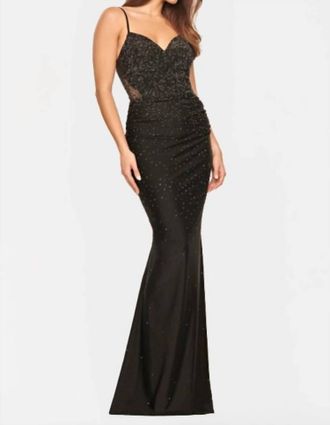 Faviana Sweetheart Hot Stone Prom Dress In Black