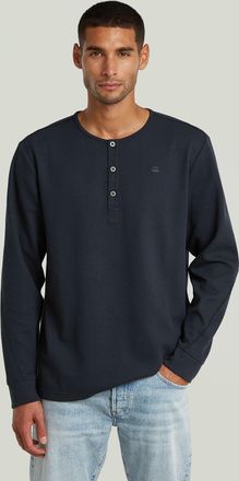 G-Star Structured Tweeter Grandad T-Shirt - Donkerblauw - Heren