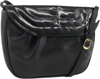 Ferragamo Pre-owned Cross Body Bags, female, Black, Size: ONE SIZE Pre-owned Patent Leather Shoulder Bag