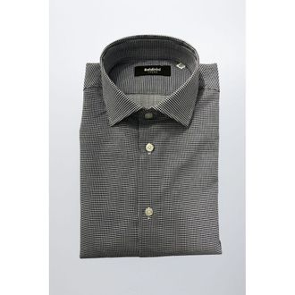 Baldinini Blue Cotton Men Mens Shirt