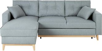 Maisons du monde Sof&aacute; cama rinconera de 3/4 plazas azul glaciar