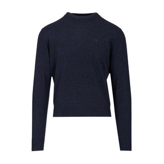 Acne Studios Yak Wool Crewneck Jumper - male - Acne Studios - Round-neck Knitwear - Blue - XL - Knitwear