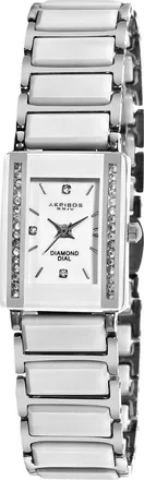 Akribos XXIV Akribos Xxiv Womens Ceramic & Diamond Watch