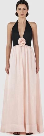 Hansen & Gretel Calla Maxi Dress In Black/pink