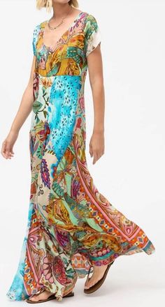 Johnny Was Patchwork Dress In Gillian Mix