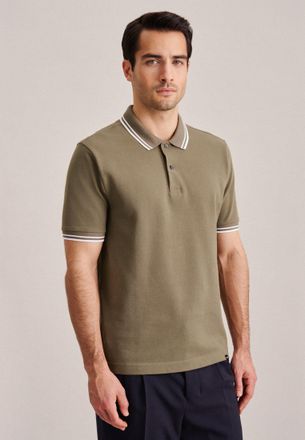 Seidensticker Poloshirt SEIDENSTICKER Regular, Herren, Gr. S, gr&uuml;n (olive), 100% Baumwolle, unifarben, gerade, Shirts Poloshirt, Kurzarm Kragen Uni