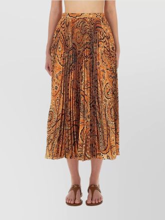 Etro printed pleated skirt