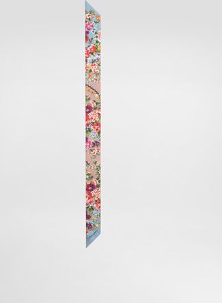 Dolce & Gabbana Small Flower Bouquets-print Silk Twill Bandeau 6x100 - Woman Scarves And Silks Multicolor Onesize