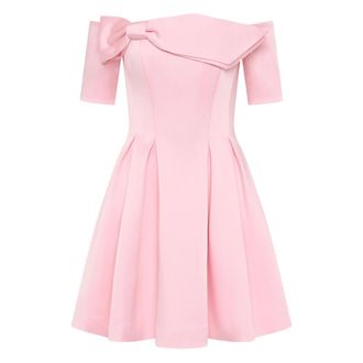 Rebecca Vallance Aymee Bow-detail Pleated Mini Dress