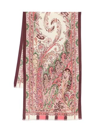 Etro paisley-pattern scarf - women - Wool/Silk - One Size - Neutrals