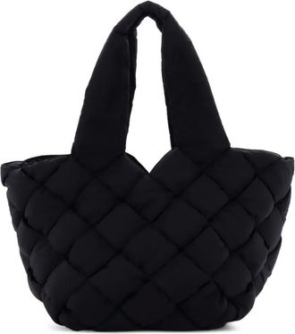 Bottega Veneta Cassette Paper Intrecciato Nylon tote bag - Zwart