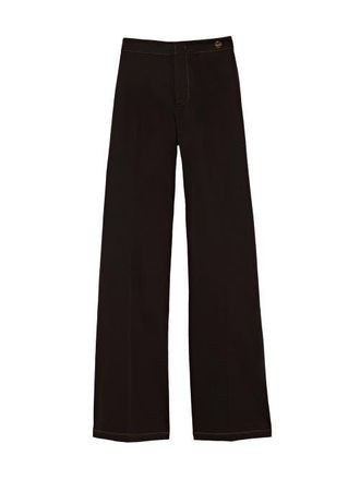 C&acirc;llas Milano Jane Cotton Stretch Flare Trouser in Black at Nordstrom, Size 40 It