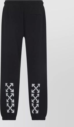 Off-white cotton logo print track pants
