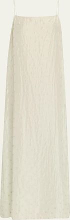 6397 Embroidered Silk Slip Dress