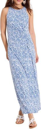 Tommy Bahama Jamina Glimmer Bay Twist Front Knit Maxi Dress in Port Side Blue at Nordstrom, Size X-Large