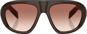 Prada PR C05S Zonnebril - Dames - Zonnebrillen - Bruin - 57 MM - Accessoires