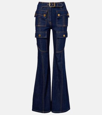 Zimmermann Jeans flared Luna con cintur&oacute;n