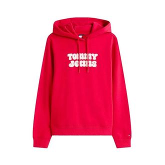 Tommy Jeans Bubble Letter Logo Hoodie - Dames - Hoodies - Roze - S - Katoen - Hoodies & sweatvesten