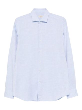 Xacus Light Blue Cotton-Blend Shirt