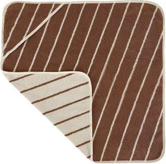 OYOY Raita Hooded Towel in Cloud /Caramel at Nordstrom