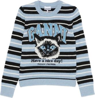 Ganni Dames, Truien, Veelkleurig, Maat: XS Wol