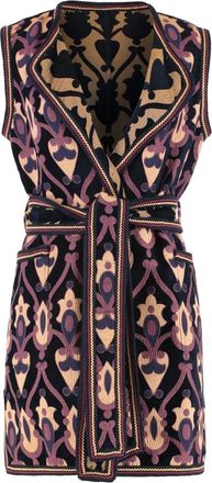 Etro Lange Omkeerbare Chenille Jacquard Gilet - Dames - Bodywarmers - Veelkleurig - S - Katoen - Jassen