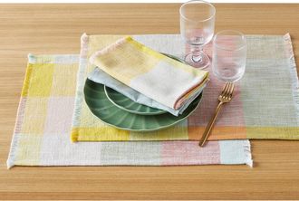 La Redoute Interieurs Set van 2 placemats in geverfd/geweven katoen, Formia