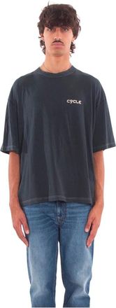 Cycle Resin Sprayed Jersey Tee - Heren - T-shirts - Zwart - S - Tops