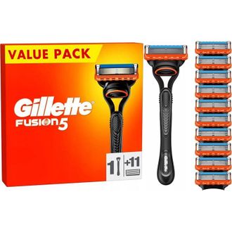 Gillette Maquinilla De Afeitar De Cartucho Gillette Fusion5 Mango + 11 Cuchillas De Repuesto Originales