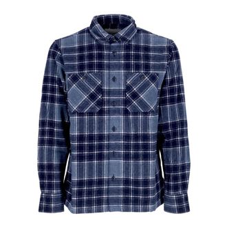 Carhartt Work in Progress Geruite Long Sleeve Shirt - Heren - Casual Overhemden - Blauw - L - Wol - Overhemden