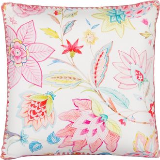 KASANOVA Cuscino divano 45x45 cm fiori rosa stilizzati