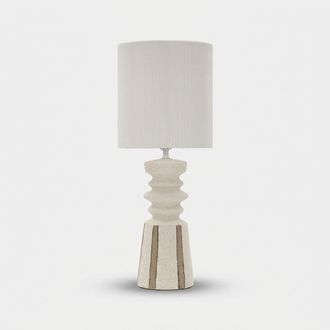 Les Tendances L&aacute;mpara De Mesa De Cer&aacute;mica Con Pantalla Tribal